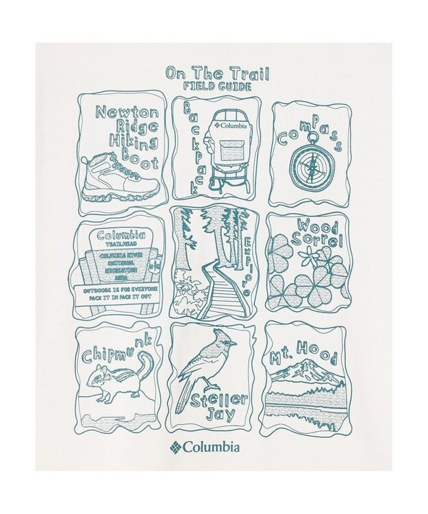 Columbia Columbia/ シダートレイルバックグラフィックTシャツ /コロンビア White、 Trailguide Icons