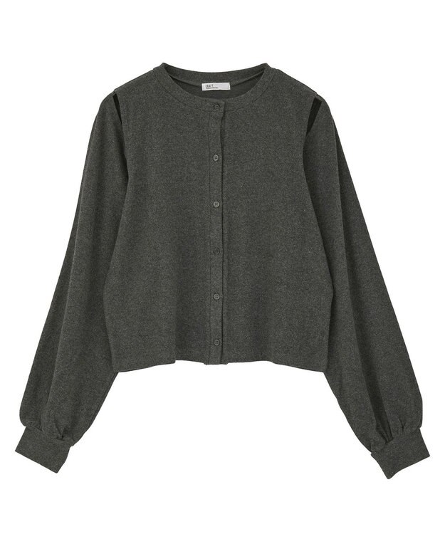 CRAFT STANDARD BOUTIQUE カットアウトデザインカーディガン Charcoal Gray