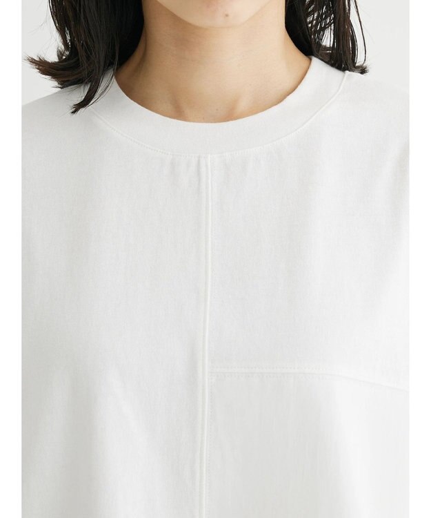 Green Parks 異素材切替ドッキングチュニック Off White