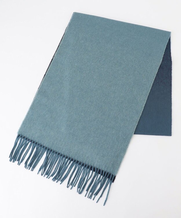 JOSEPH HOMME 【Johnstons Of Elgin】オンブレ カシミヤマフラー　 ネイビー系