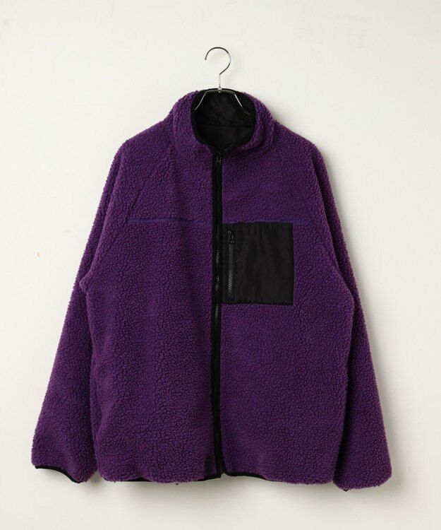 WEGO リバーシブルボアブルゾン パープル