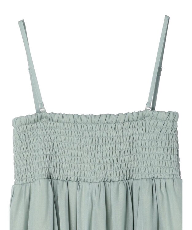 Green Parks ・ＥＬＥＮＣＡＲＥ　ＤＵＥ　ラメシフォンキャミワンピース Green