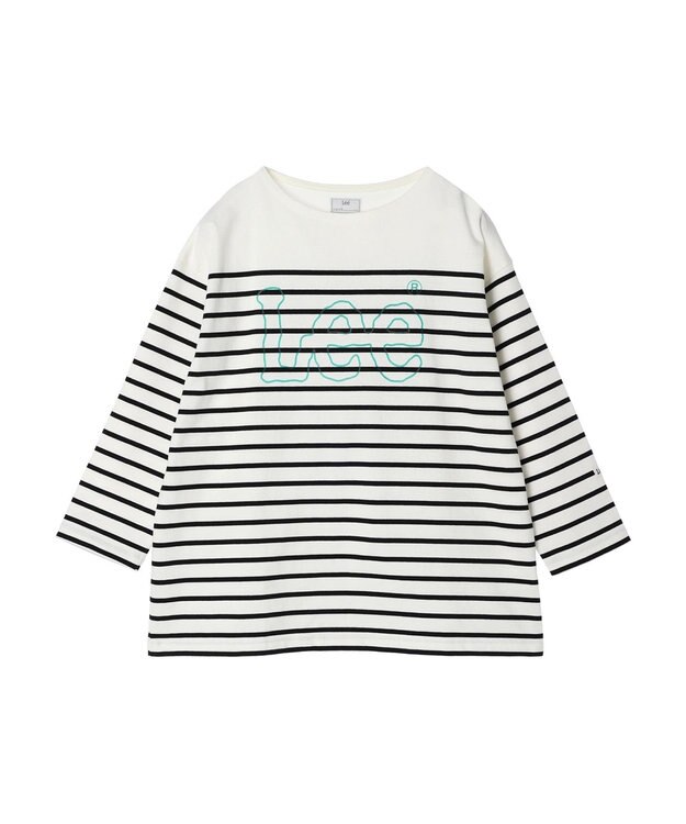 earth music&ecology Ｌｅｅ×ｅ．ｍ．ａ．ｅ　ＢＯＲＤＥＲ　Ｌ／Ｓ　ＴＥＥ Black