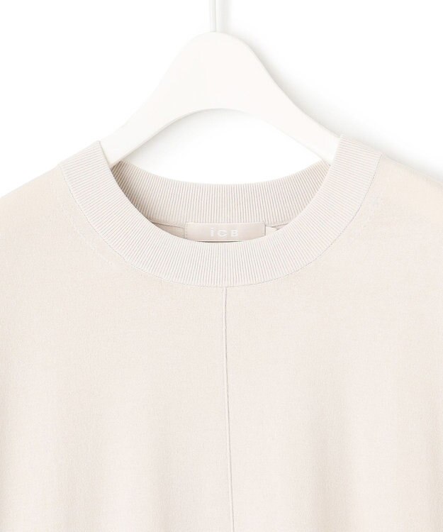 ICB L 【接触冷感・UVカット・洗える】VIS/NYハイゲージ シアーコンビニット トープ×ブラックシアー系