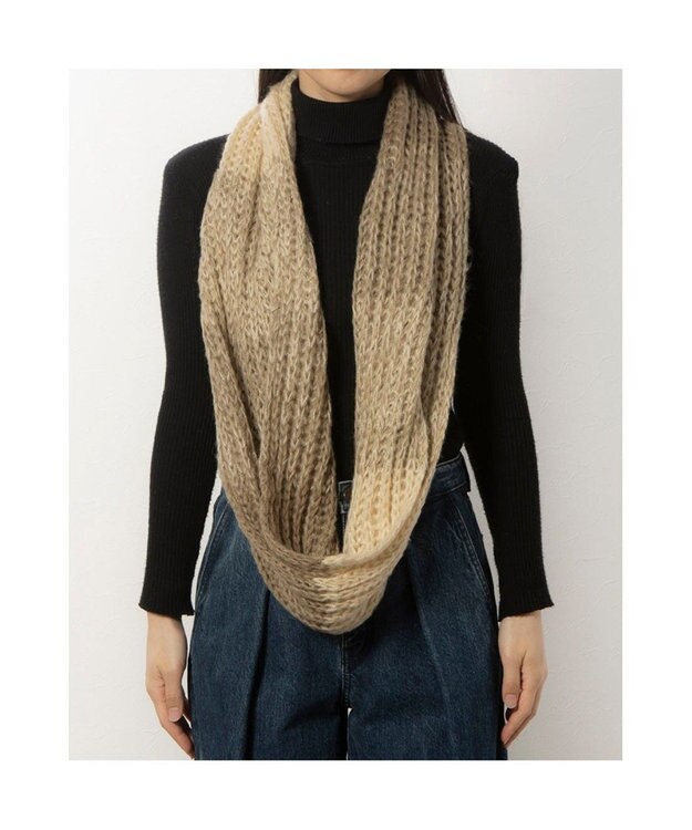 UNBILLION カシュネ cache nez / ボーダースヌード キャメル