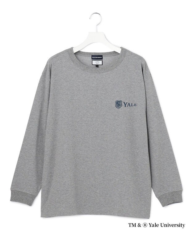 J.PRESS YORK STREET 【YALE別注】【UNISEX】カレッジロングスリーブ Tシャツ ライトグレー系