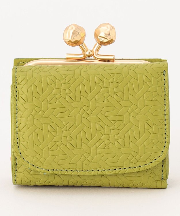 UNBILLION perche 抗菌レザー型押し外がまミニウォレット OL