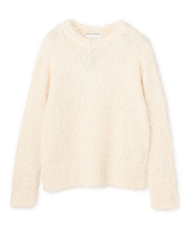 BEIGE， WERNER / ファンシーヤーンヘアリーニットプルオーバー Ecru
