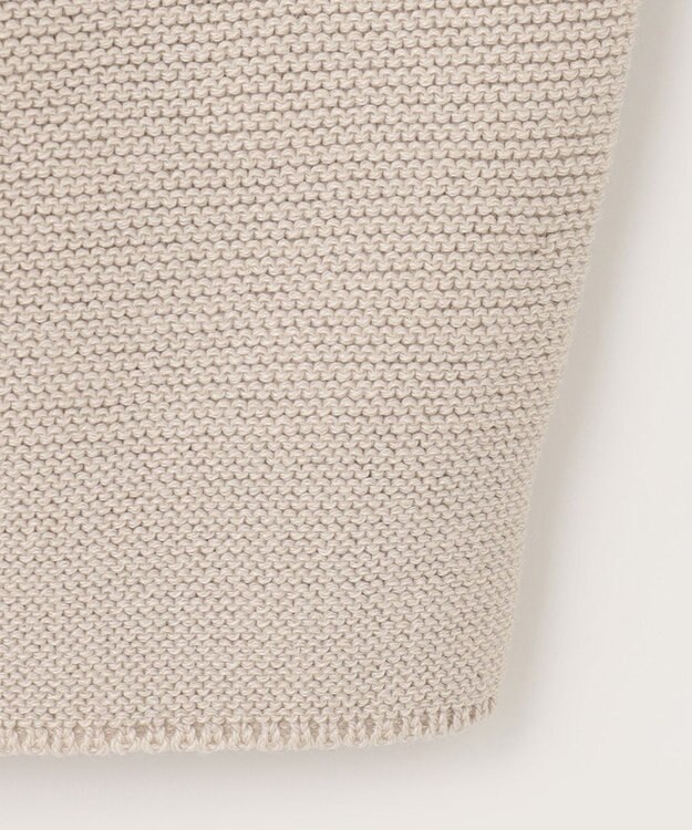 ANY 【洗濯機可】パフスリーブガーターニット サンドベージュ