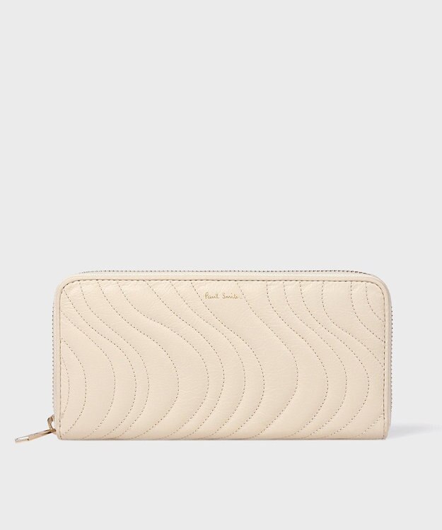 Paul Smith キルティングスワール 長財布 アイボリー