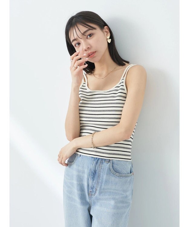 earth music&ecology クロップドキャミソール Off White