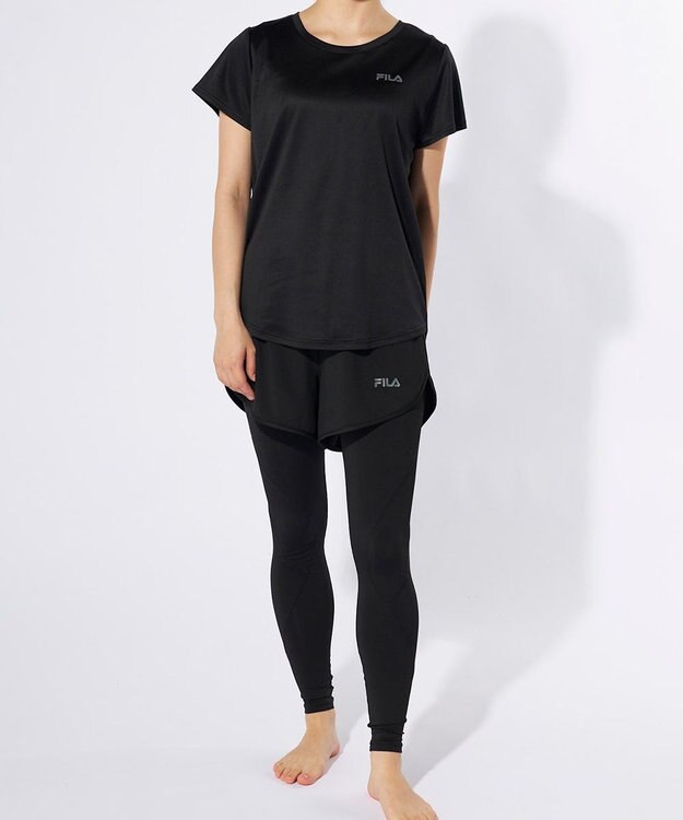 OP／FILA 【FILA】コンプレッションウェア上下２点セット ブラック