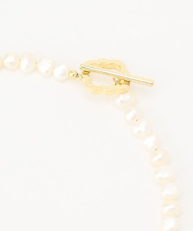 TOCCA OPEN CLOVER PEARL NECKLACE 淡水バロックパール 2WAY ネックレス ゴールド系