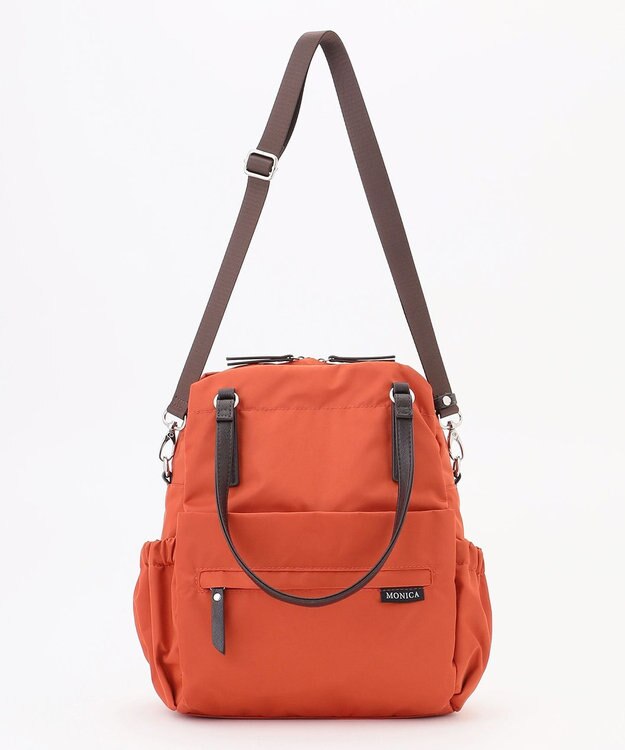 LA BAGAGERIE 【MONICA】ポーチ付き4WAYリュックサック オレンジ