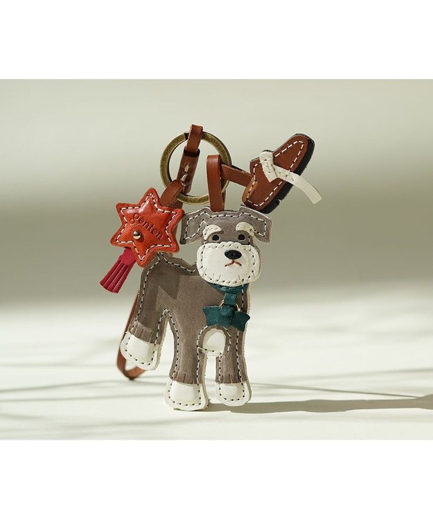 genten ワクワクチャーム「シュナウザー」 グレー