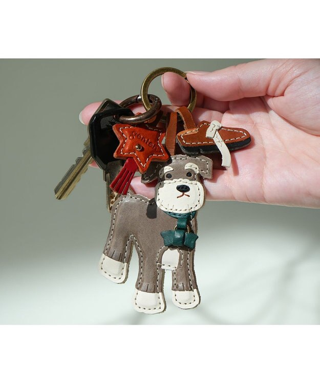 genten ワクワクチャーム「シュナウザー」 グレー