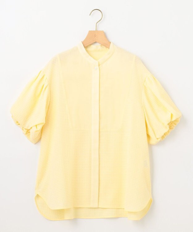 組曲 【WEB限定】ステッチストライプドビー ブラウス シェルイエロー系
