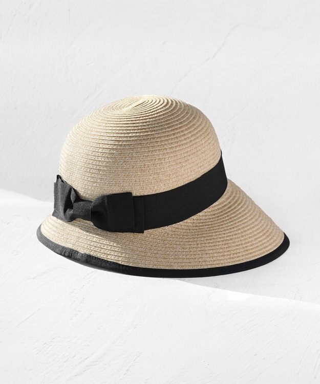TOCCA 【サイズ調整可】HALF BRIM RIBBON HAT ブレードハット ベージュ系