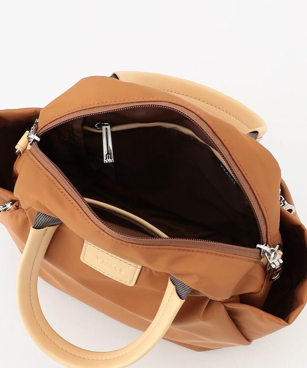 Y'SACCS 【ナイロンタフタ】トラベル2WAYミニボストン キャメル