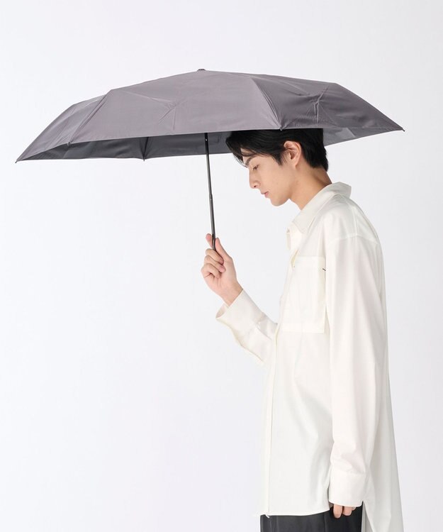 MOONBAT 【遮光100％/３秒で折りたためる日傘】晴雨兼用 折りたたみ傘 ウラワザ ダークグレー
