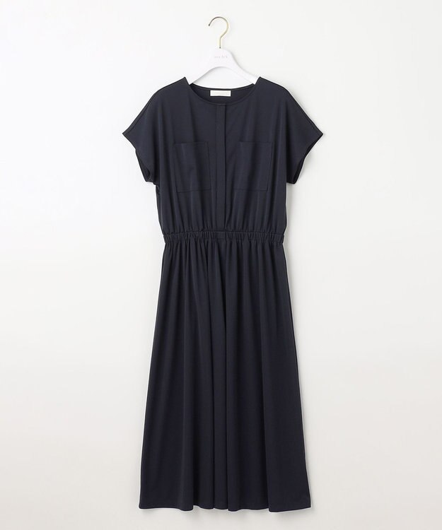 ANY SIS 【洗える】イージーケア ワンピース ネイビー