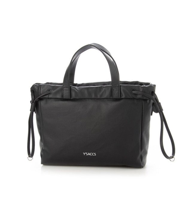 Y'SACCS コーティングキャンバス　2WAYミニトート ブラック
