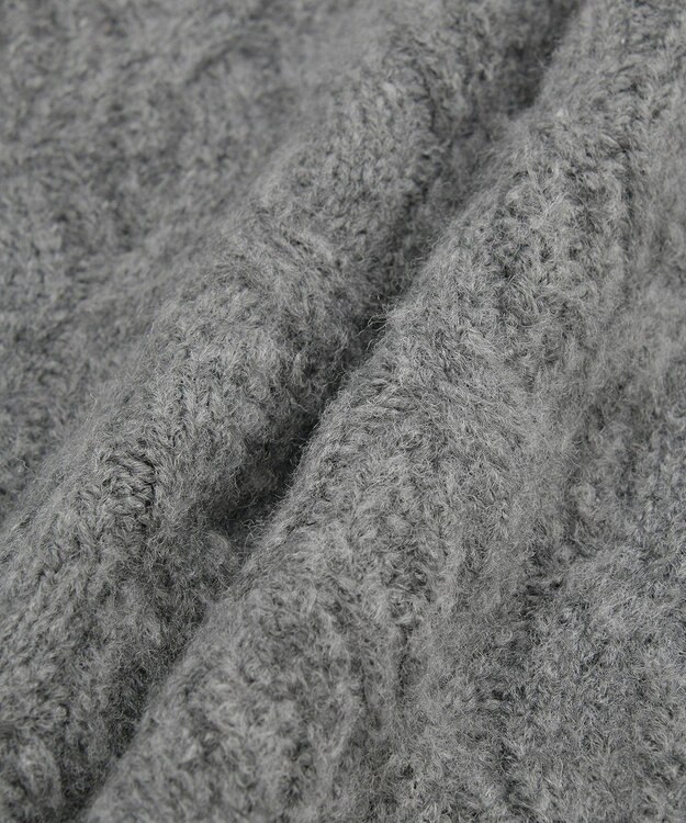 Green Parks ふわふわケーブルニットプルオーバー Gray Mixture
