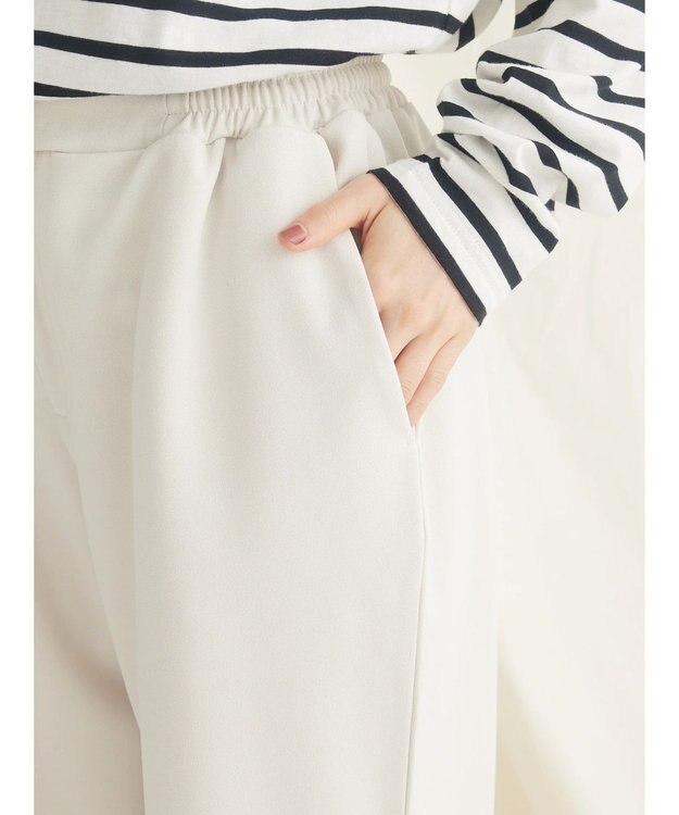 CRAFT STANDARD BOUTIQUE ストレッチカラーイージーパンツ Ivory