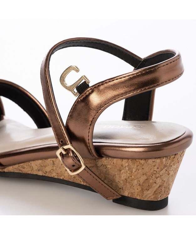 MODE ET JACOMO <noyau>ヒールクロスベルトサンダル ブロンズ