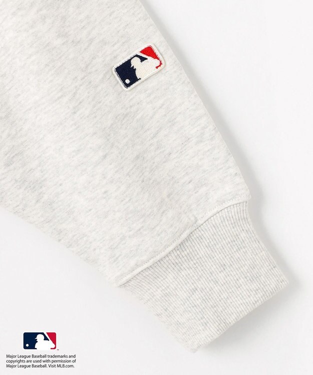 ANY L 【洗濯機可/UVケア】MLB/メジャーリーグベースボール ジップスウェット ライトグレー