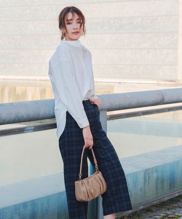 Tiaclasse 【安田美沙子さん着用・2WAY】ギャザーワンハンドルバッグ ベージュ