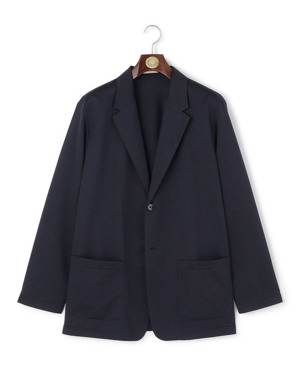 J.PRESS MEN 【KING SIZE】【KANEMASA JERSEY】メランジチドリジャージー カットジャケット ネイビー系