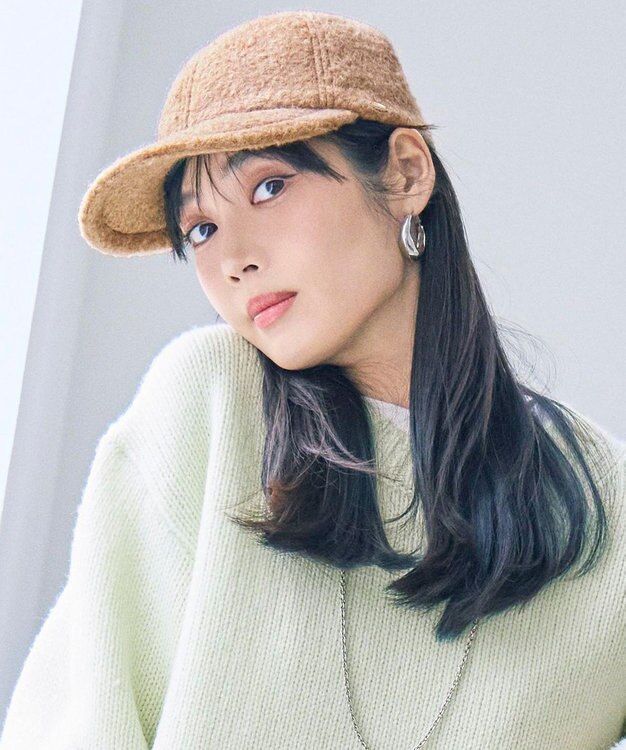 23区 プードルボア キャップ キャメル系