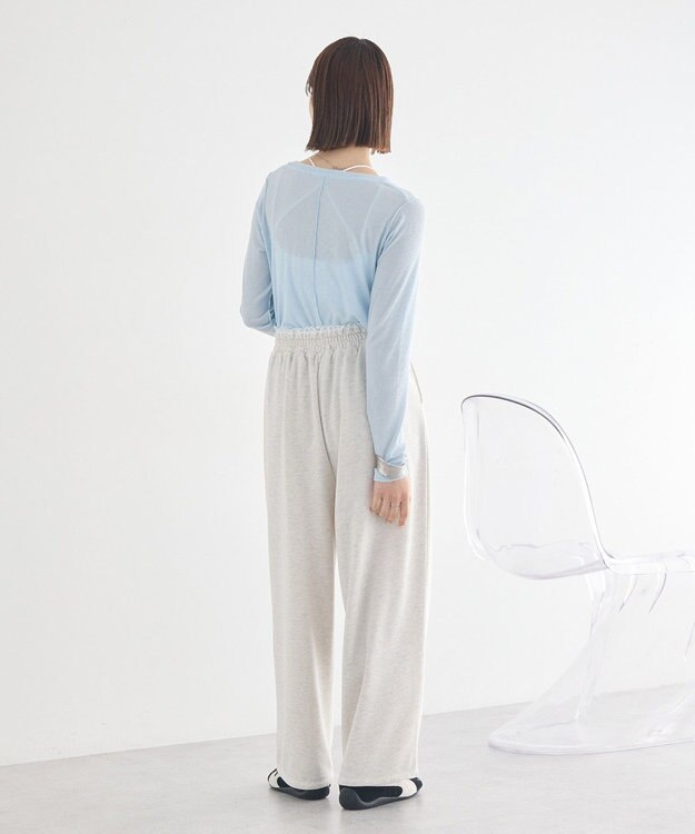 earth music&ecology 微シアーメロープルオーバー Light Blue