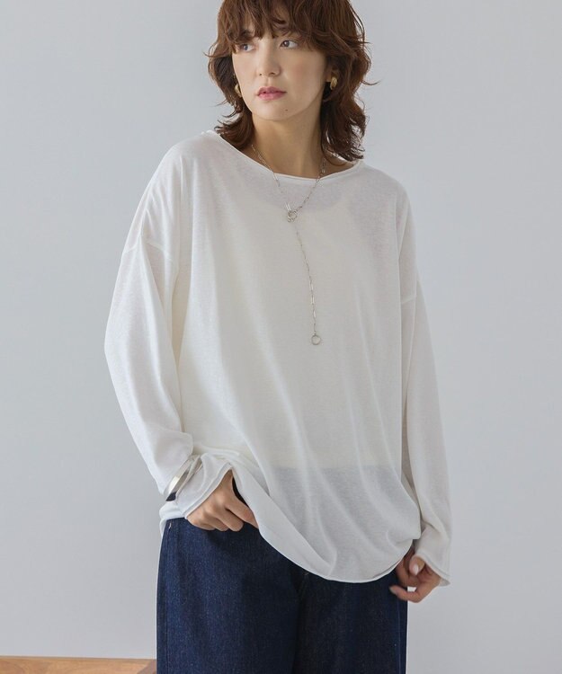 AMERICAN HOLIC スラブ天竺シアープルオーバー Off White