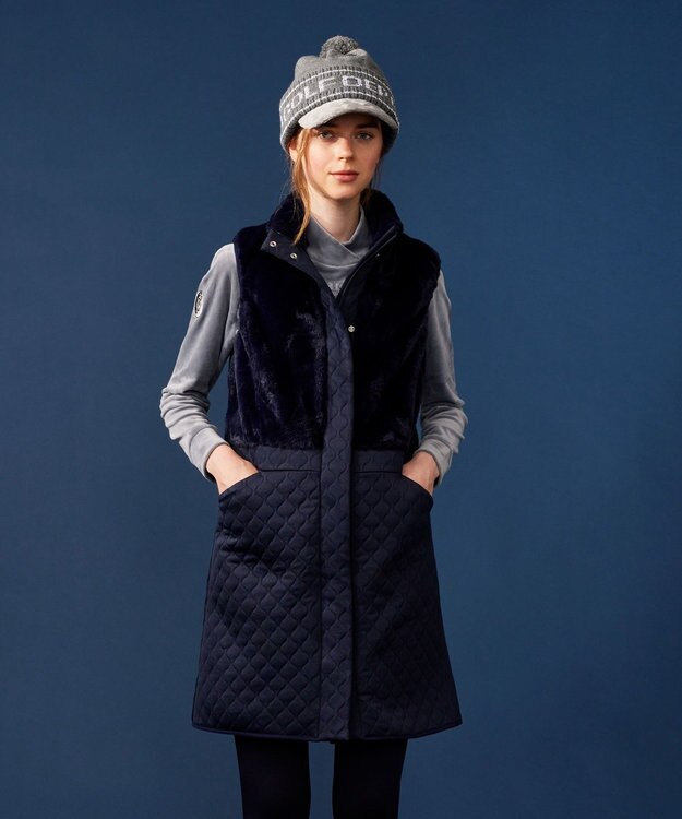 23区GOLF 【WOMEN】つば付き ニット帽 ライトグレー系