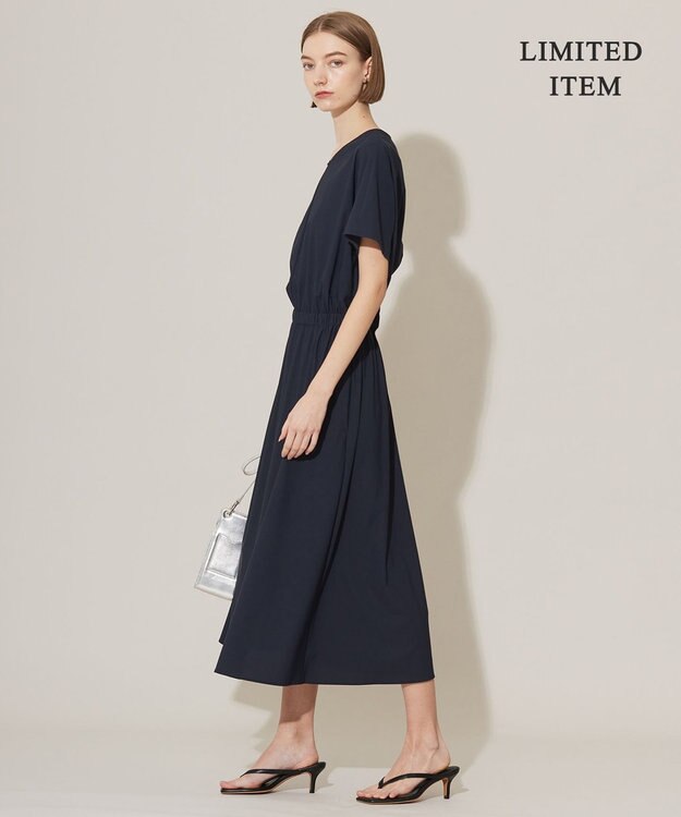 ICB L 【WEB限定・接触冷感・UVカット・洗える】アトラストリコット ワンピース ネイビー系