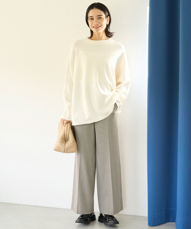 UNFILO beauty warm ワイドパンツ ガンクラブチェック