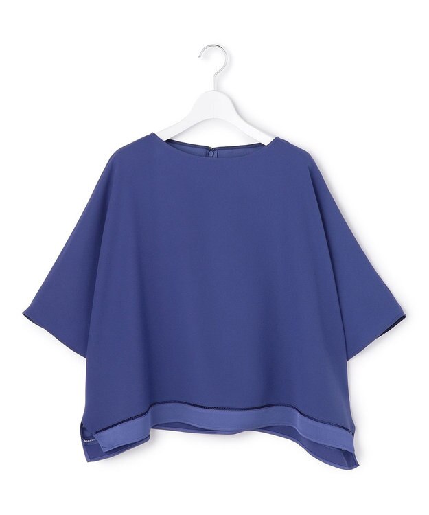 ICB L 【先行予約・WEB限定カラーあり】 FluidBackSatin クロップドブラウス ロイヤルブルー