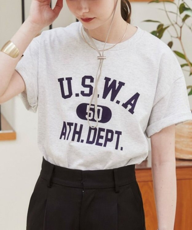 WEGO 【ANGIE VINTAGE】カレッジロゴプリントTee 柄14