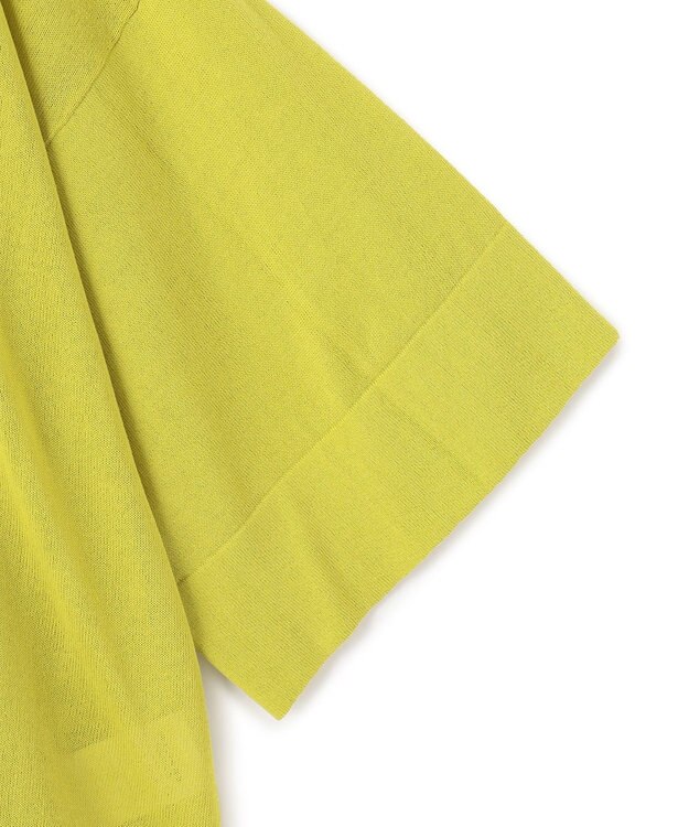 UNFILO L フロスティコットン スキッパーニット ライム