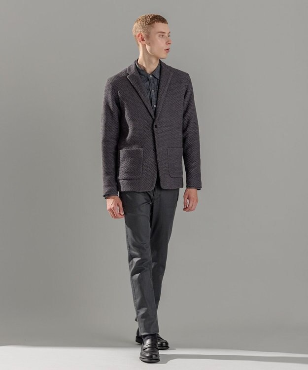 JOSEPH HOMME ストロータックステッチ　ニットジャケット グレー系