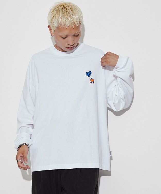 WEGO 【ユニセックス着用ITEM】別注ベンデイビスプランプロゴT（LS） ホワイト