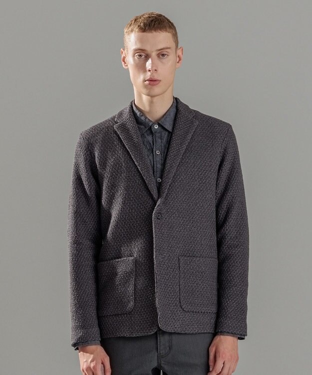 JOSEPH HOMME ストロータックステッチ　ニットジャケット グレー系