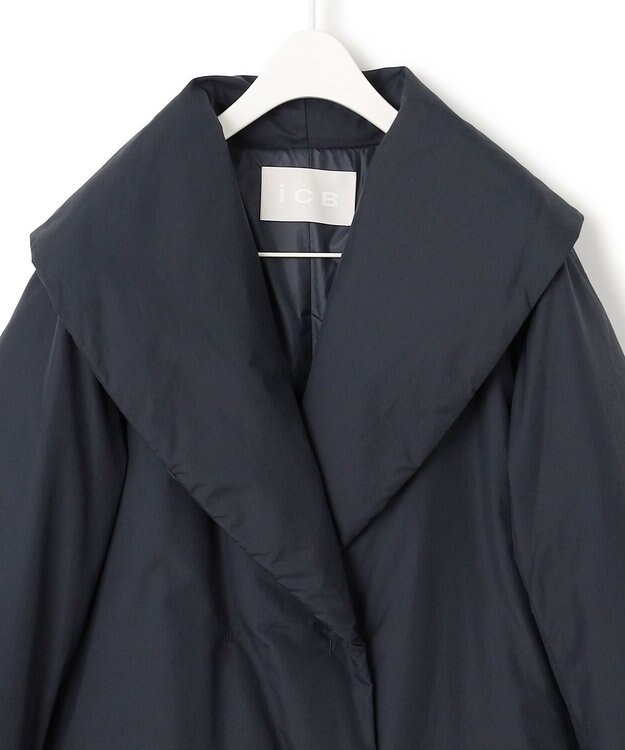 ICB 【撥水加工】ADS ダウン ショールカラーロングコート ネイビー系