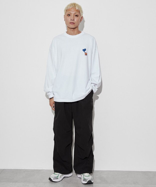 WEGO 【ユニセックス着用ITEM】別注ベンデイビスプランプロゴT（LS） ホワイト