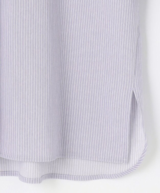 自由区 S 【WEB限定・洗える】トリコットジャージー カットソー サックスストライプ