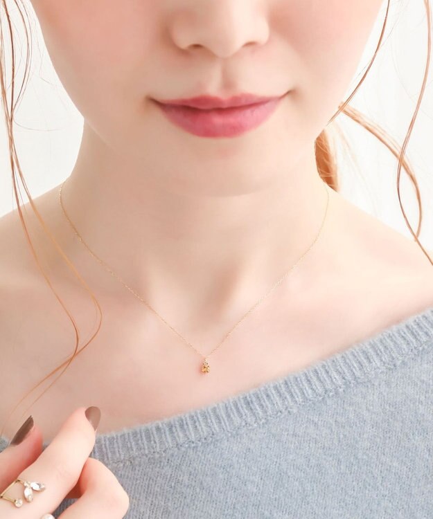 Phoebe 【K10】ジュエルラックネックレス　シトリン/11月誕生石/天然石/全長:40cm ゴールド