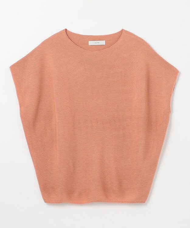 ANY 【洗濯機可/アンチピリング/UVカット】アクリルガーターフレンチスリーブニット コーラル