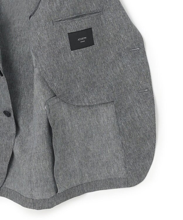 JOSEPH HOMME 新型・新柄【洗える/ストレッチ/シワになりにくい/セットアップ対応可】クールドッツストレッチ 　ジャケット ライトグレー系